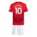 Tanie Strój piłkarski Manchester United Marcus Rashford #10 Koszulka Podstawowej dla dziecięce 2024-25 Krótkie Rękawy (+ szorty)